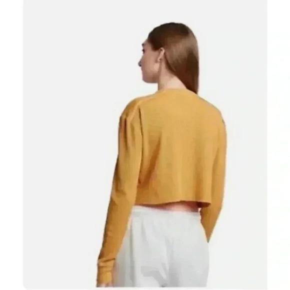 Wild Fable Waffle‎ Crop Top Mustard Yellow - Picture 6 of 6
